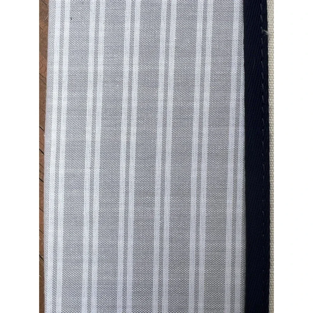Brooks Brothers Two Standard Pillowcases Gray White Striped Cotton Yarn Dyed New